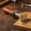 Messing-Brandstempel mit Logo – individuell nach Maß
