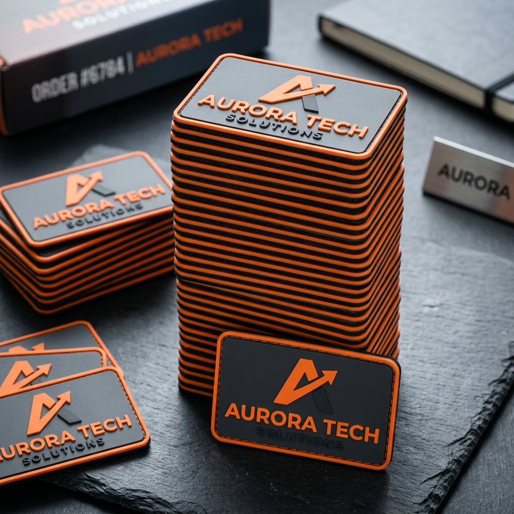 PVC Patches Bulk-Mengen für B2B Brands, Vereine und Gastronomie, präzise Großserienfertigung.